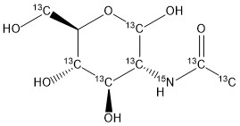 N-[1,2-13C2]acetyl-D-[UL-13C6;15N]glucosamine